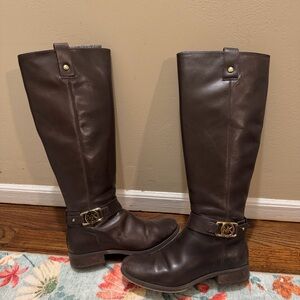 Brown Micheal Kors Leather Boots *used*